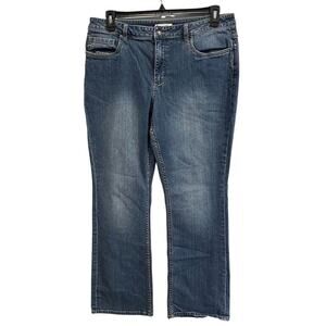 Coldwater Creek Women's Blue Bootcut Jeans Size 16 Medium Wash Denim